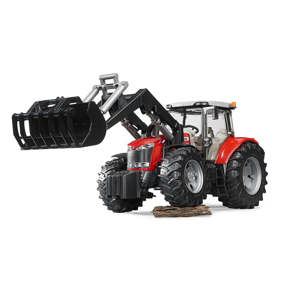 TRACTOR MASSEY FERGUSON 7624 CU INCARCATOR FRONTAL - BRUDER (03047) - Libelula Vesela - Jucarii