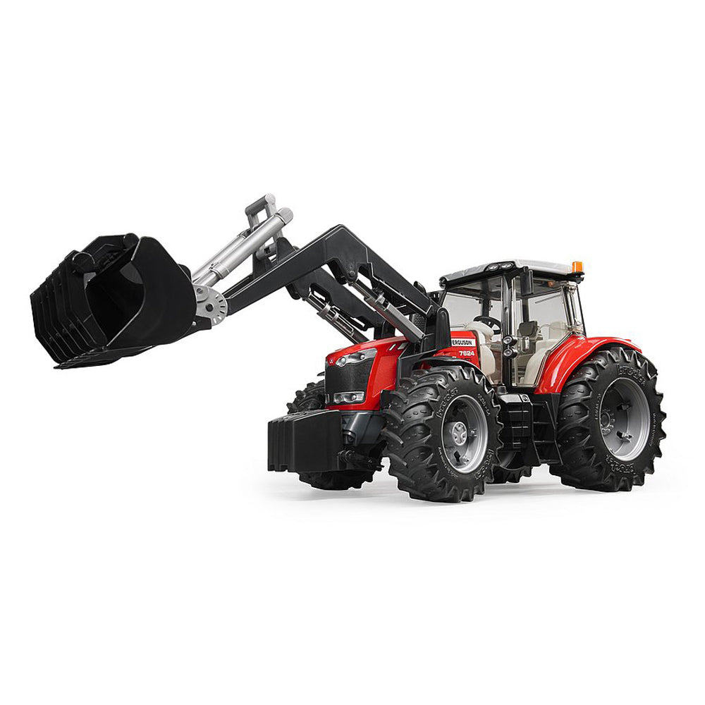 TRACTOR MASSEY FERGUSON 7624 CU INCARCATOR FRONTAL - BRUDER (03047) - Libelula Vesela - Jucarii