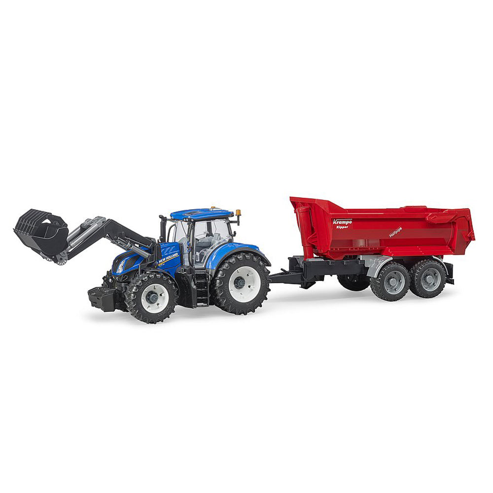 TRACTOR NEW HOLLAND T7.315 CU INCARCATOR FRONTAL - BRUDER (03121) - Libelula Vesela - Jucarii