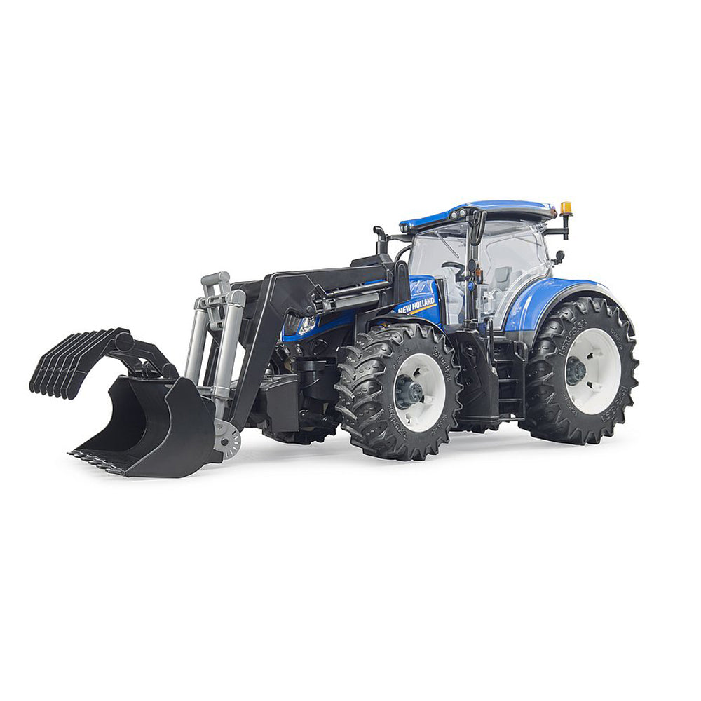 TRACTOR NEW HOLLAND T7.315 CU INCARCATOR FRONTAL - BRUDER (03121) - Libelula Vesela - Jucarii
