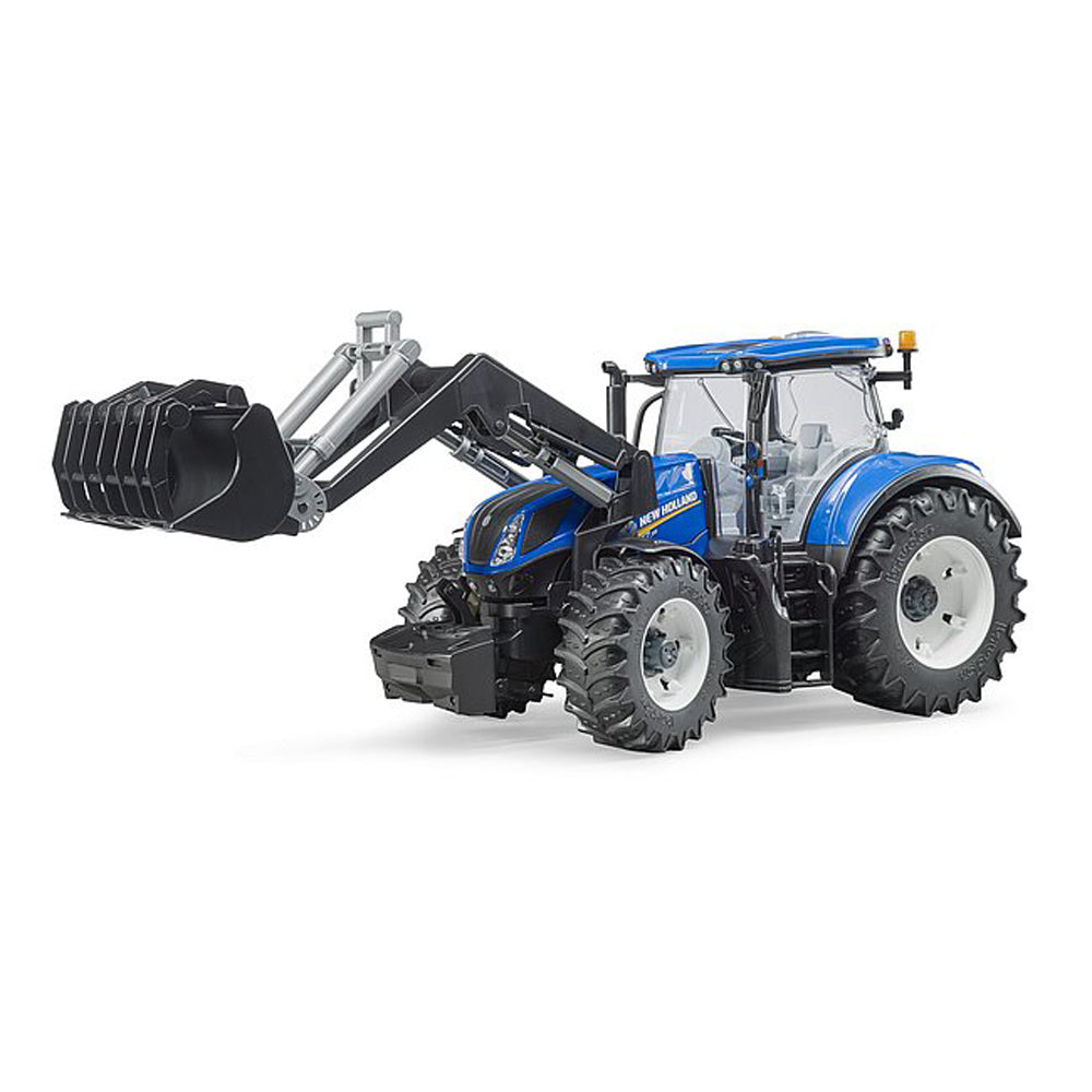 TRACTOR NEW HOLLAND T7.315 CU INCARCATOR FRONTAL - BRUDER (03121) - Libelula Vesela - Jucarii