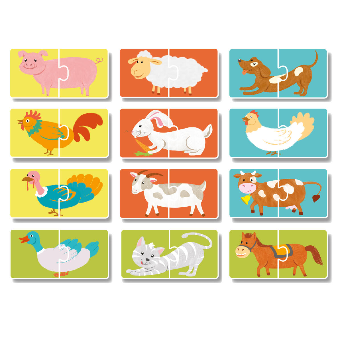 DUO PUZZLE - FERMA (2 PIESE) - DODO (DO300115) - Libelula Vesela - Jucarii