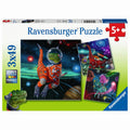 PUZZLE DINOZAURI IN SPATIU, 3X49 PIESE - RAVENSBURGER (RVSPC05127) - Libelula Vesela - Jucarii
