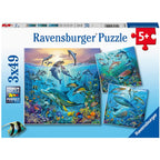PUZZLE LUMEA SUBACVATICA, 3X49 PIESE - RAVENSBURGER (RVSPC05149) - Libelula Vesela - Jucarii