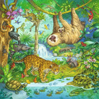 PUZZLE AVENTURI IN JUNGLA, 3X49 PIESE - RAVENSBURGER (05180) - Libelula Vesela - Jucarii