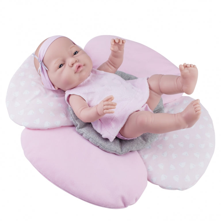 BEBELUS FETITA PE SALTELUTA TIP FLOARE, 45 CM - BEBITA - PAOLA REINA (ST4X5181) - Libelula Vesela - Jucarii