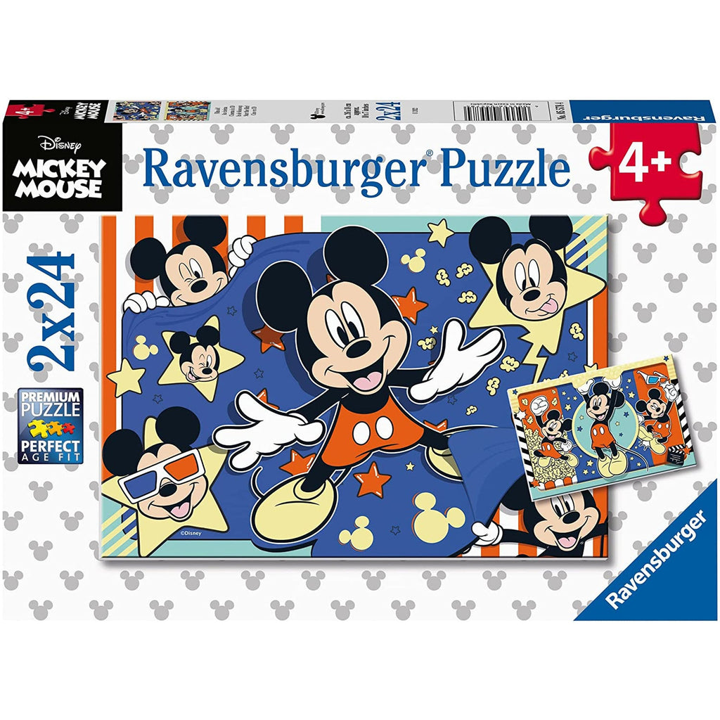 PUZZLE MICKEY, 2 X 24 PIESE - RAVENSBURGER (05578) - Libelula Vesela - Jucarii