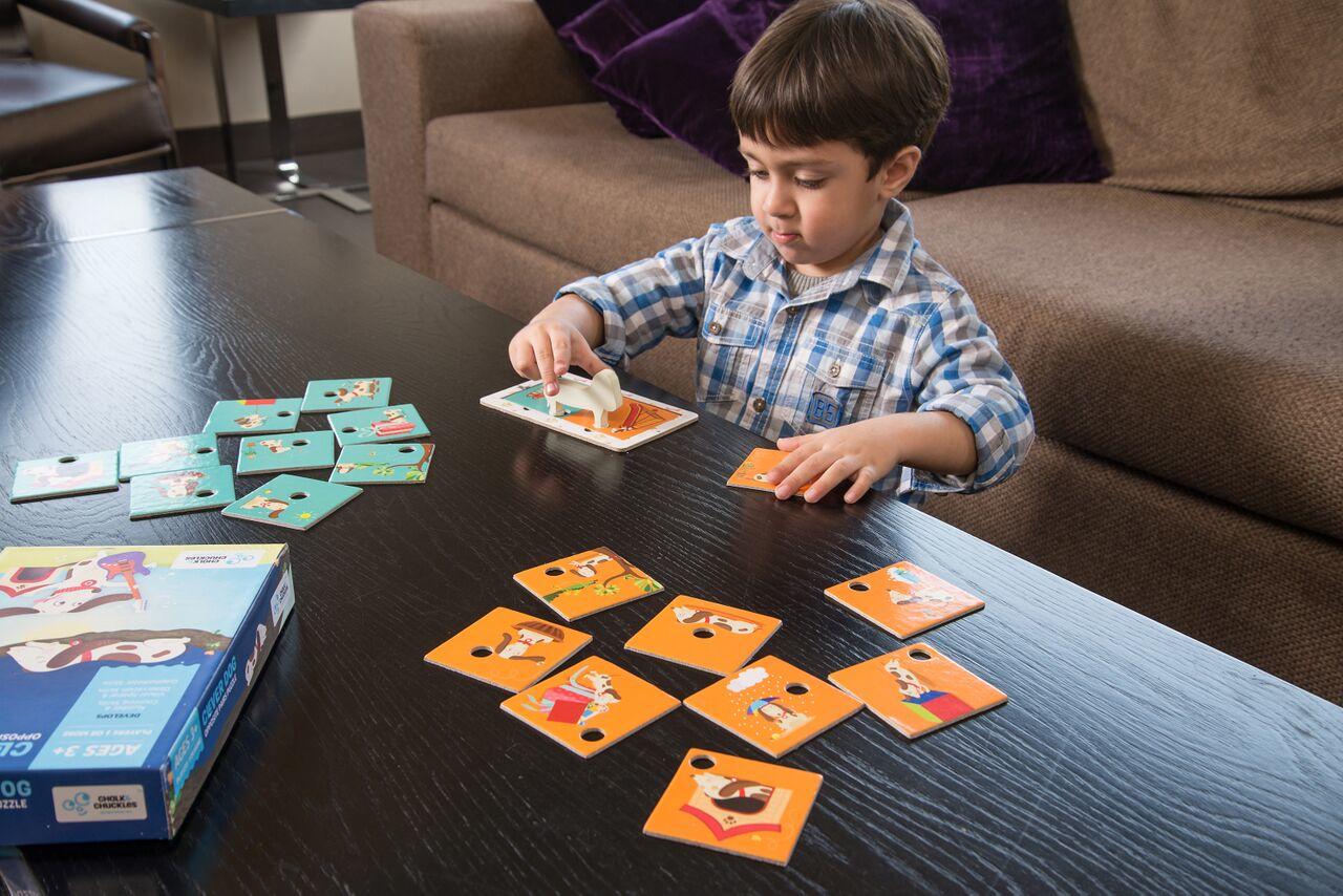 JOC DE POTRIVIRE  - CATELUSUL ISTET - CHALK AND CHUCKLES (CCPPL040) - Libelula Vesela - Jucarii