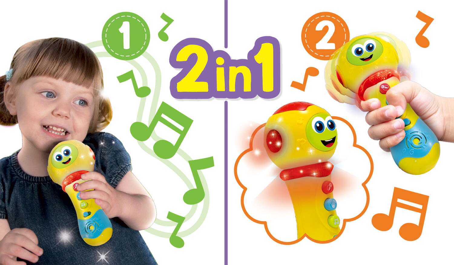 MICROFON 2 IN 1 PENTRU COPII - LISCIANI (L100606) - Libelula Vesela - Jucarii