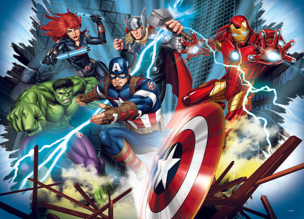 PUZZLE DE COLORAT - AVENGERS (48 DE PIESE) - LISCIANI (L99641) - Libelula Vesela - Jucarii