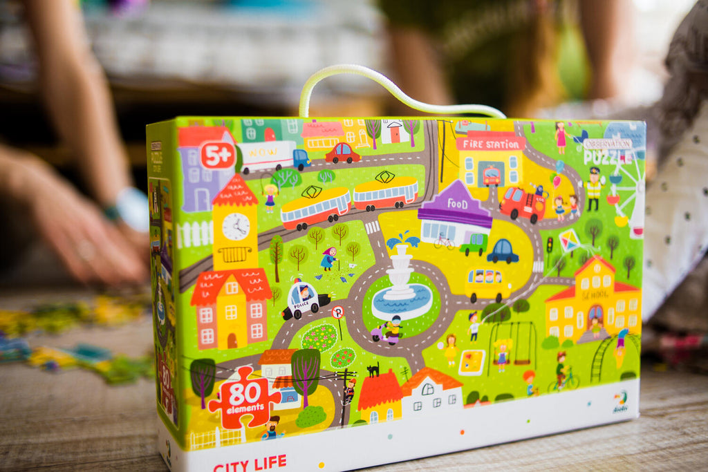 PUZZLE - ORASUL (80 PIESE) - DODO (DO300135) - Libelula Vesela - Jucarii