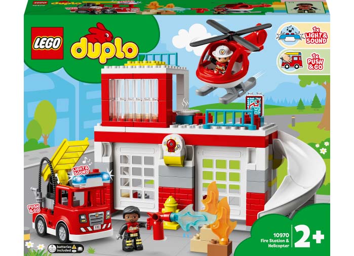 STATIE DE POMPIERI SI ELICOPTER - LEGO DUPLO - LEGO (10970) - Libelula Vesela - Jucarii