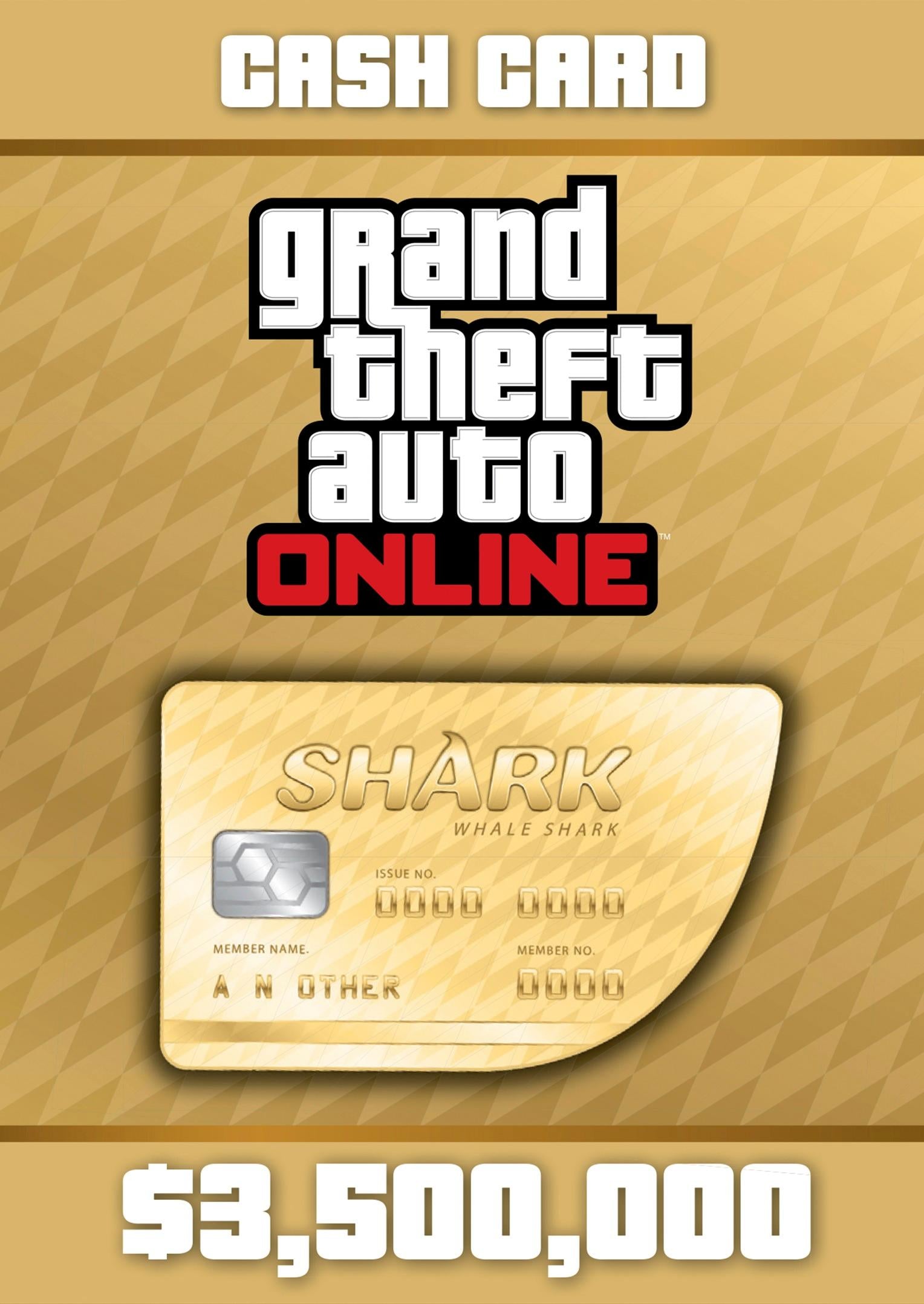 GRAND THEFT AUTO ONLINE: THE WHALE SHARK CASH CARD 3 500 000 - XBOX LIVE - MULTILANGUAGE - WORLDWIDE - Libelula Vesela - Jocuri video