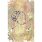 PUZZLE DOAMNA CU BALON DIN GUMA, 300 PIESE - RAVENSBURGER (RVSPA12966) - Libelula Vesela - Jucarii