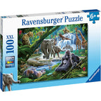 PUZZLE ANIMALE DIN JUNGLA, 100 PIESE - RAVENSBURGER (RVSPC12970) - Libelula Vesela - Jucarii