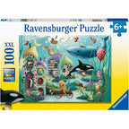 PUZZLE ANIMALE SUBACVATICE, 100 PIESE - RAVENSBURGER (RVSPC12972) - Libelula Vesela - Jucarii