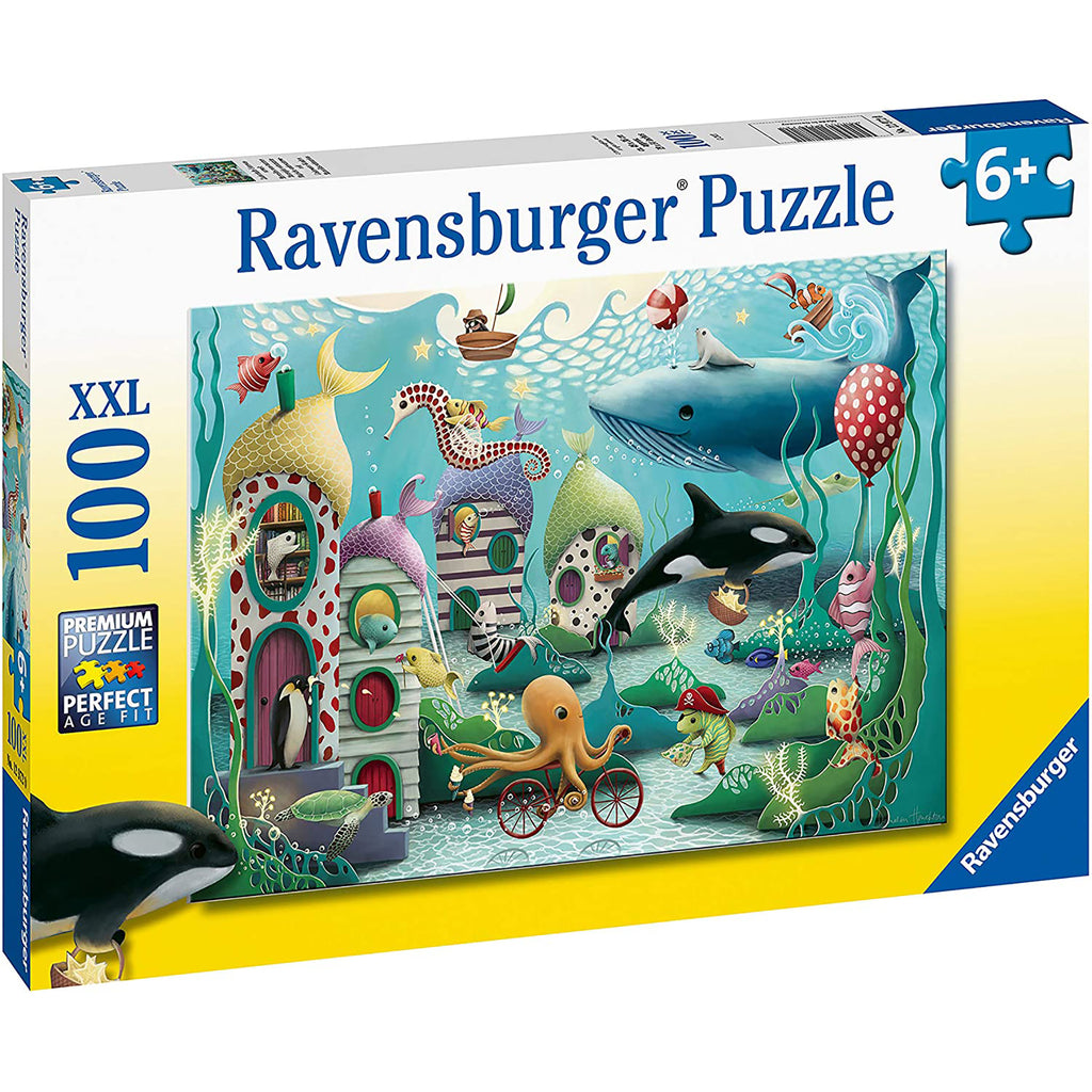 PUZZLE ANIMALE SUBACVATICE, 100 PIESE - RAVENSBURGER (RVSPC12972) - Libelula Vesela - Jucarii
