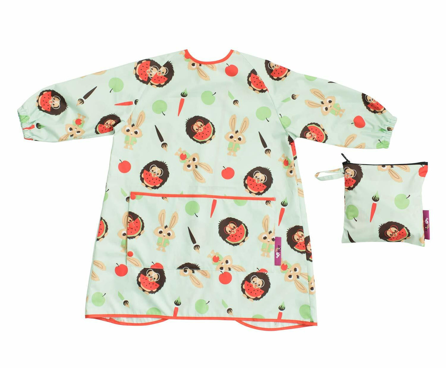 LONG BIB WITH POCKET - ANIMALS FROM THE FOREST - TIDY TOT (LLBPG)