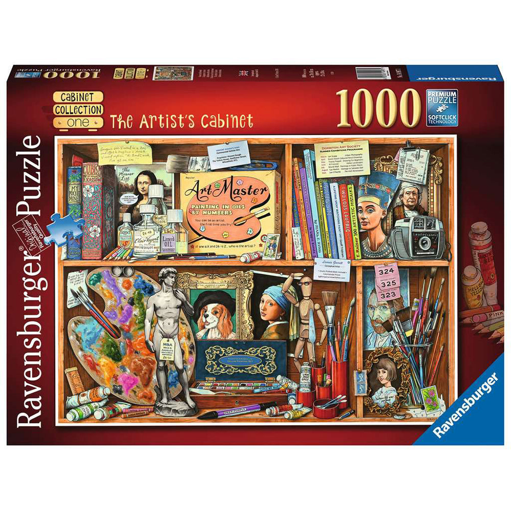 PUZZLE CABINETUL ARTISTULUI, 1000 PIESE - RAVENSBURGER (RVSPA14997) - Libelula Vesela - Jucarii