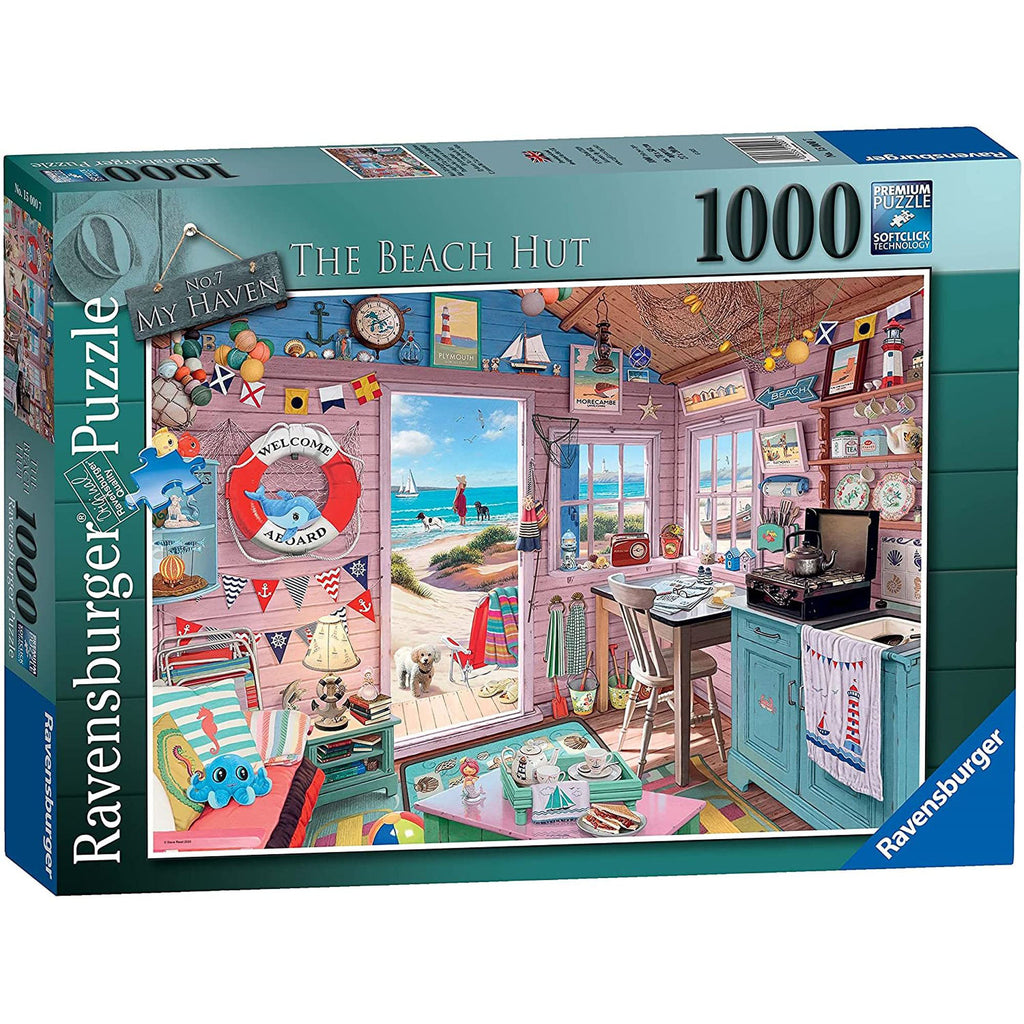 PUZZLE COLIBA LA PLAJA, 1000 PIESE - RAVENSBURGER (RVSPA15000) - Libelula Vesela - Jucarii