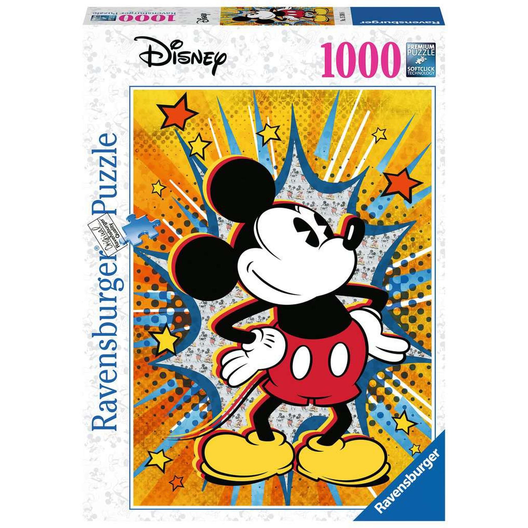 PUZZLE RETRO MICKEY, 1000 PIESE - RAVENSBURGER (RVSPA15391) - Libelula Vesela - Jucarii