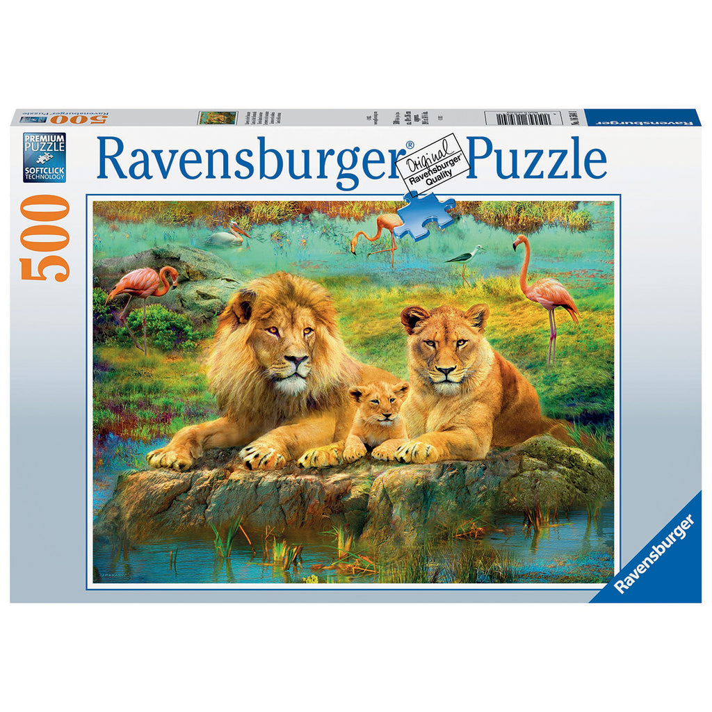 PUZZLE FAMILIE DE LEI, 500 PIESE - RAVENSBURGER (RVSPA16584) - Libelula Vesela - Jucarii