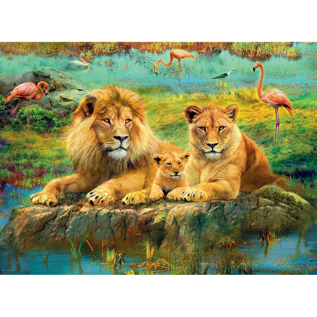 PUZZLE FAMILIE DE LEI, 500 PIESE - RAVENSBURGER (RVSPA16584) - Libelula Vesela - Jucarii