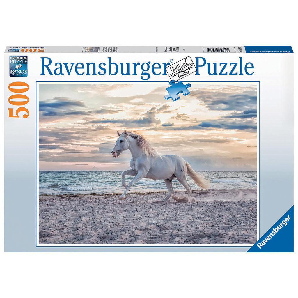 PUZZLE CAL PE PLAJA, 500 PIESE - RAVENSBURGER (RVSPA16586) - Libelula Vesela - Jucarii