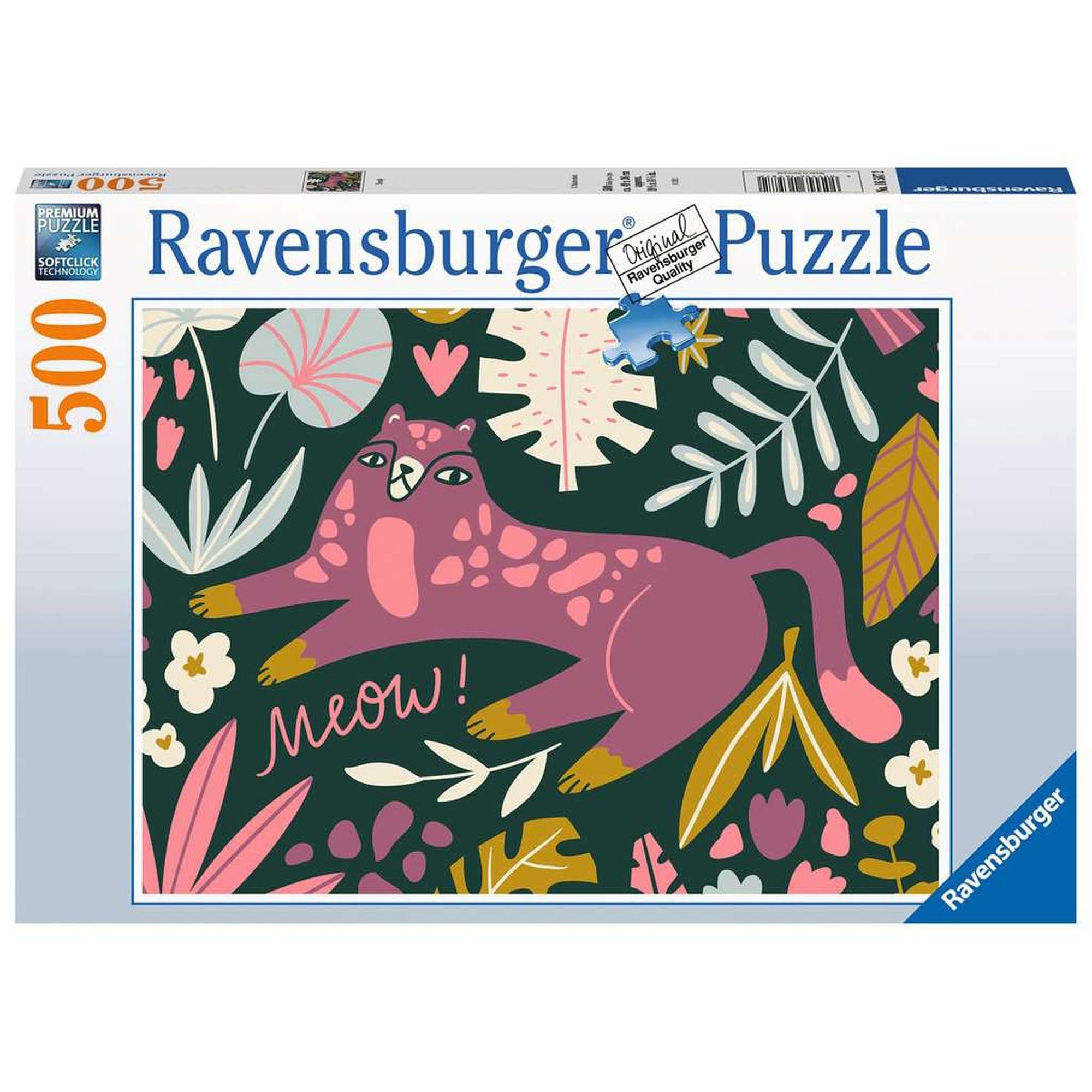 PUZZLE PISICUTA TRENDY, 500 PIESE - RAVENSBURGER (RVSPA16587) - Libelula Vesela - Jucarii