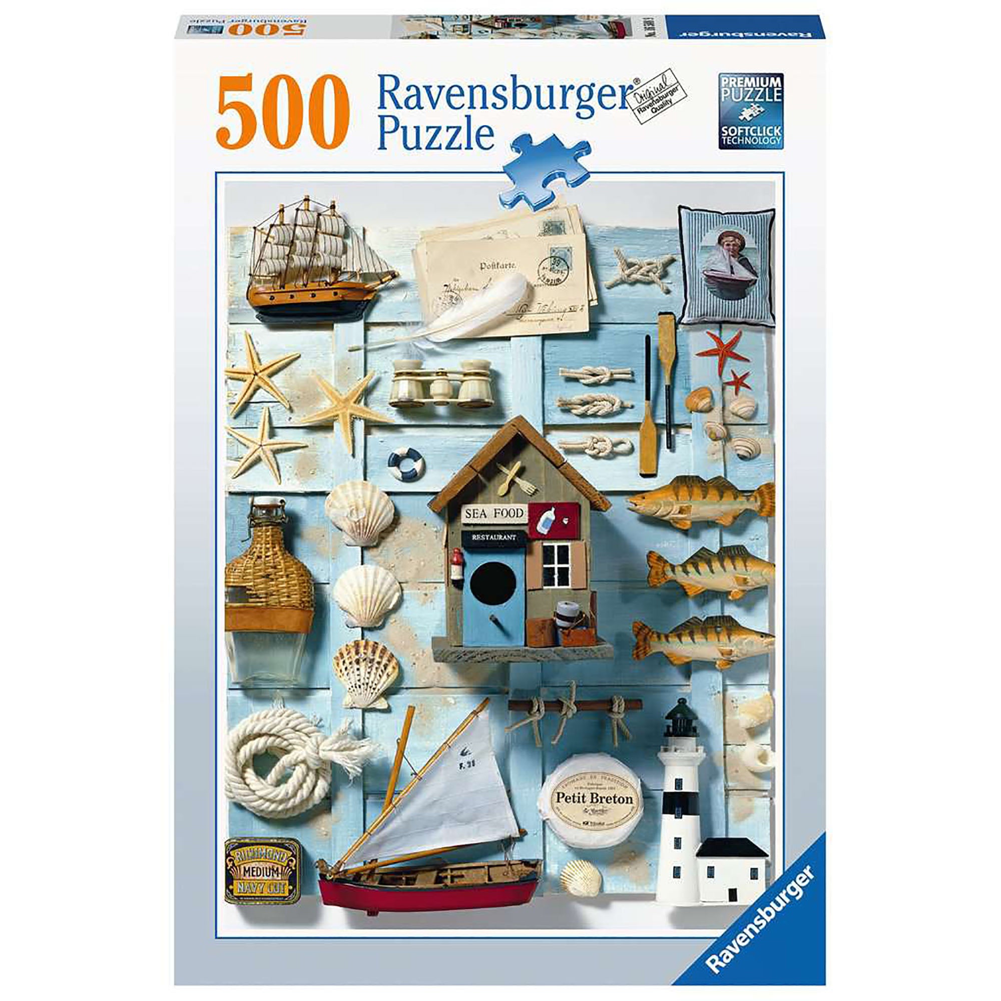 PUZZLE LUCRURI MARINARESTI, 500 PIESE - RAVENSBURGER (RVSPA16588) - Libelula Vesela - Jucarii