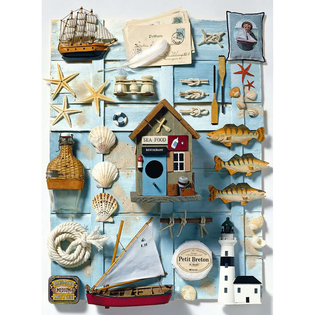 PUZZLE LUCRURI MARINARESTI, 500 PIESE - RAVENSBURGER (RVSPA16588) - Libelula Vesela - Jucarii