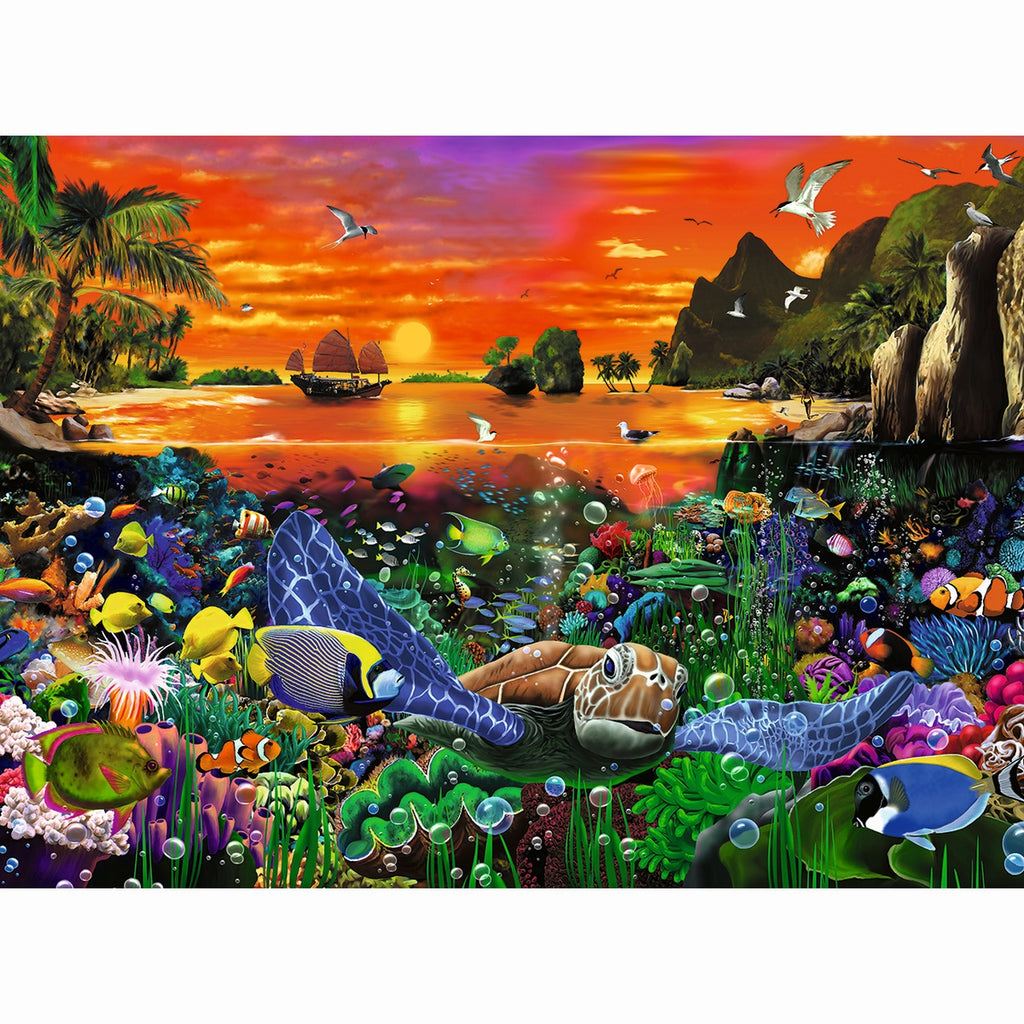 PUZZLE TESTOASA, 500 PIESE - RAVENSBURGER (RVSPA16590) - Libelula Vesela - Jucarii