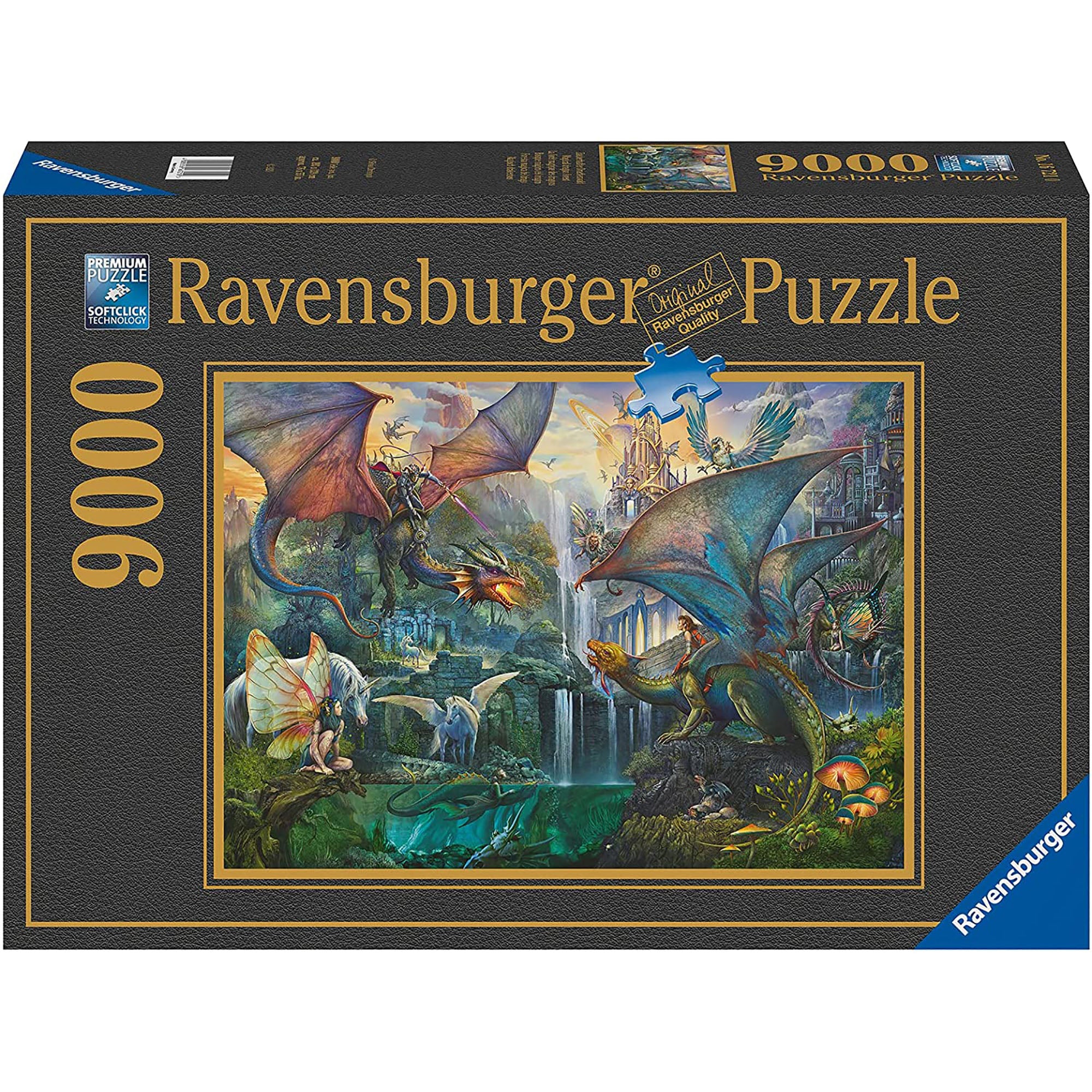 PUZZLE DRAGONI LA LUPTA, 9000 PIESE - RAVENSBURGER (RVSPA16721) - Libelula Vesela - Jucarii
