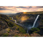 PUZZLE CASCADA HAIFOSS ISLANDA, 1000 PIESE - RAVENSBURGER (RVSPA16738) - Libelula Vesela - Jucarii