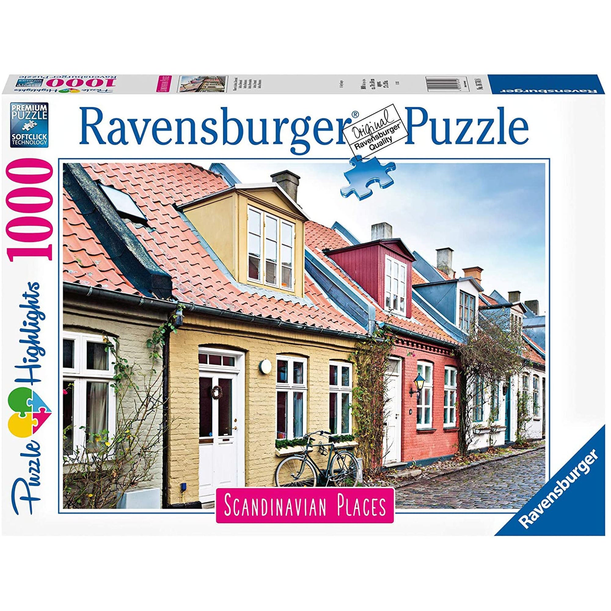 PUZZLE AARHUS DANEMARCA, 1000 PIESE - RAVENSBURGER (RVSPA16741) - Libelula Vesela - Jucarii