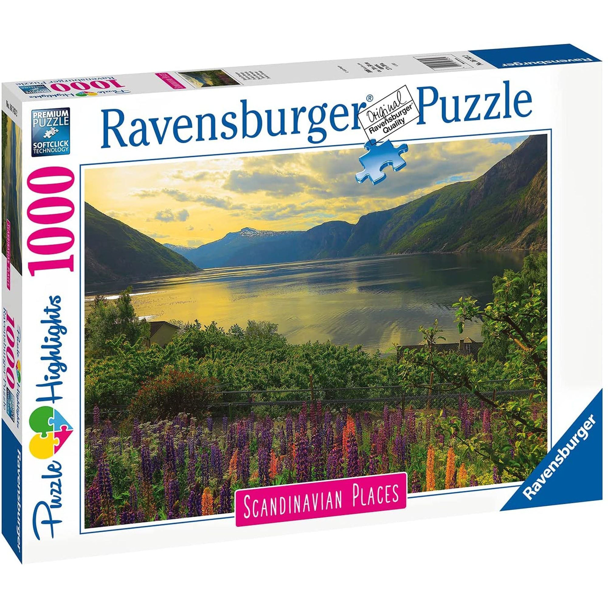 PUZZLE FIORD NORVEGIA, 1000 PIESE - RAVENSBURGER (RVSPA16743) - Libelula Vesela - Jucarii