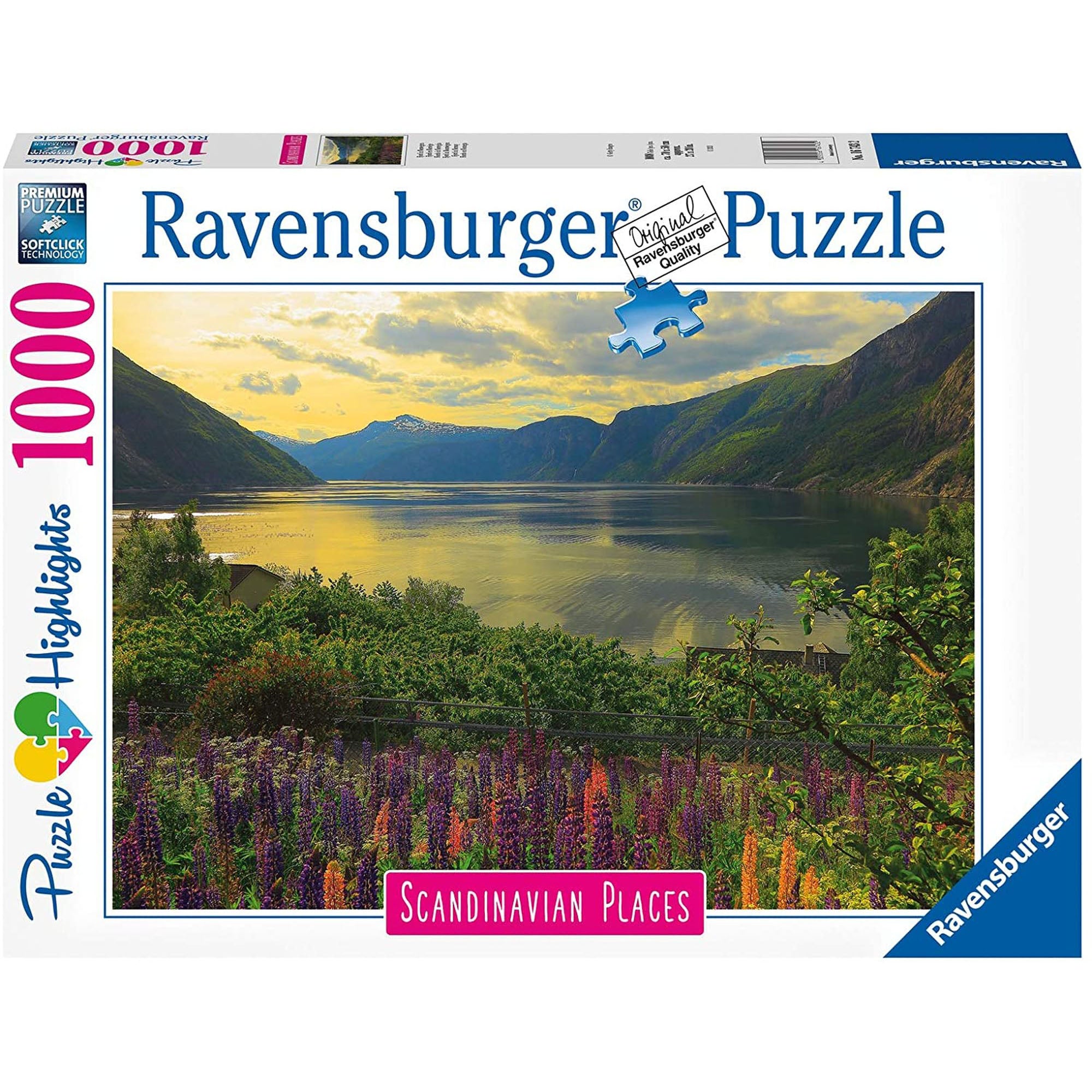 PUZZLE FIORD NORVEGIA, 1000 PIESE - RAVENSBURGER (RVSPA16743) - Libelula Vesela - Jucarii
