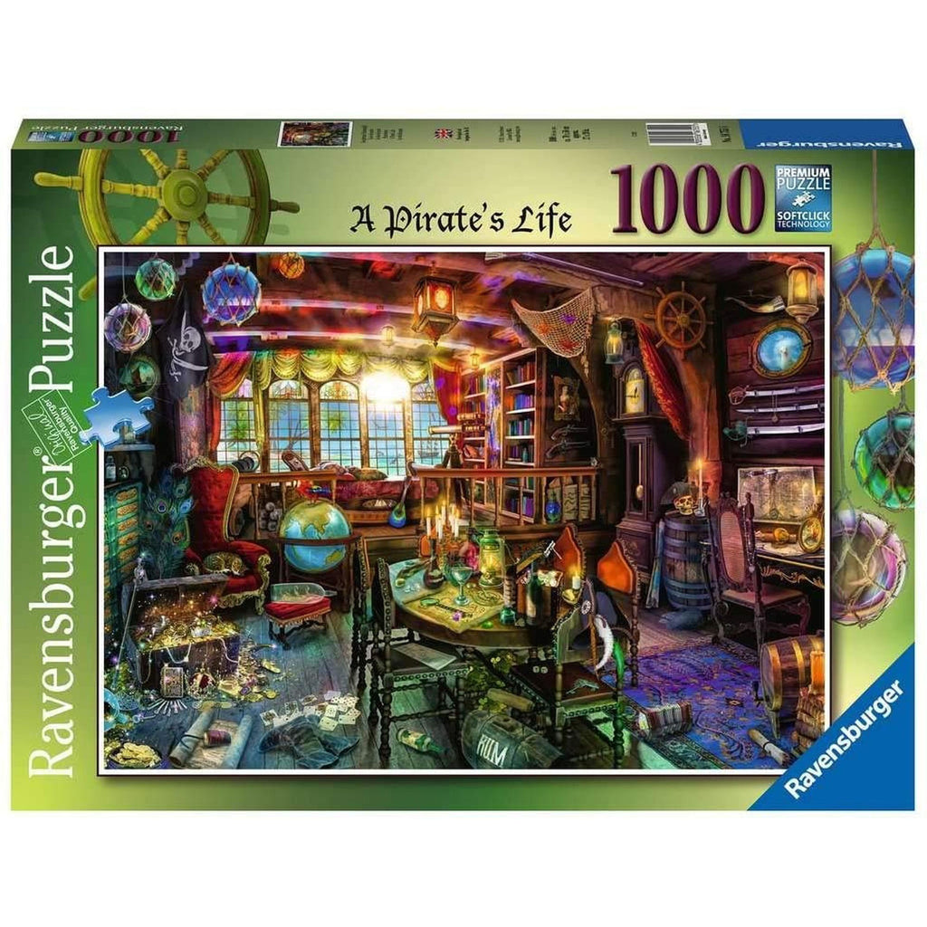 PUZZLE VIATA DE PIRAT, 1000 PIESE - RAVENSBURGER (RVSPA16755) - Libelula Vesela - Jucarii
