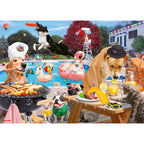 PUZZLE CATEI LA PISCINA, 1000 PIESE - RAVENSBURGER (RVSPA16810) - Libelula Vesela - Jucarii