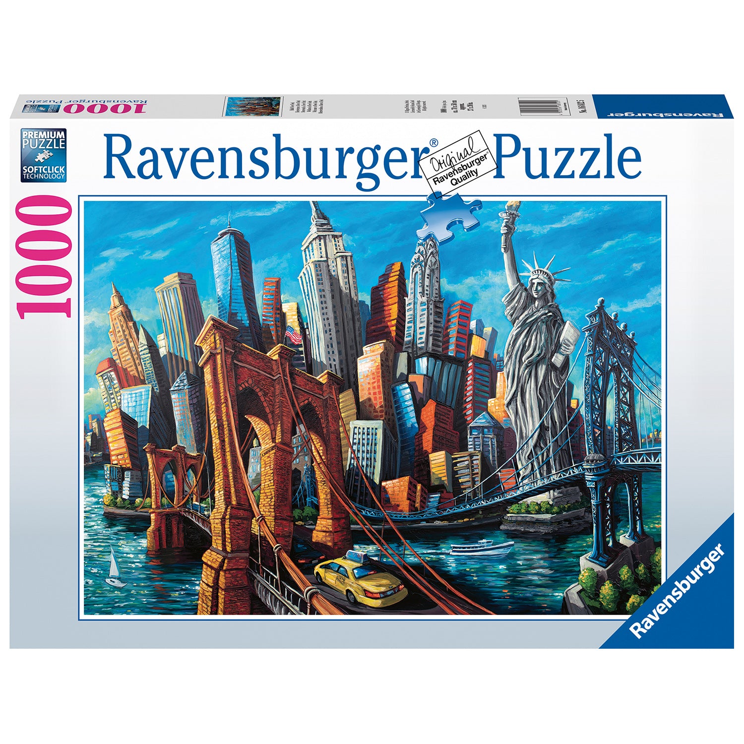 PUZZLE NEW YORK, 1000 PIESE - RAVENSBURGER (RVSPA16812) - Libelula Vesela - Jucarii