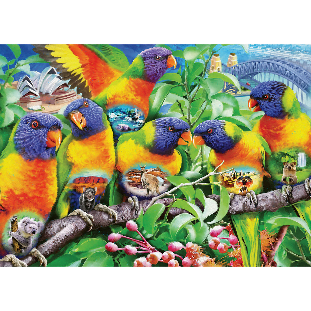 PUZZLE TINUTUL LORIINILOR, 1000 PIESE - RAVENSBURGER (RVSPA16815) - Libelula Vesela - Jucarii