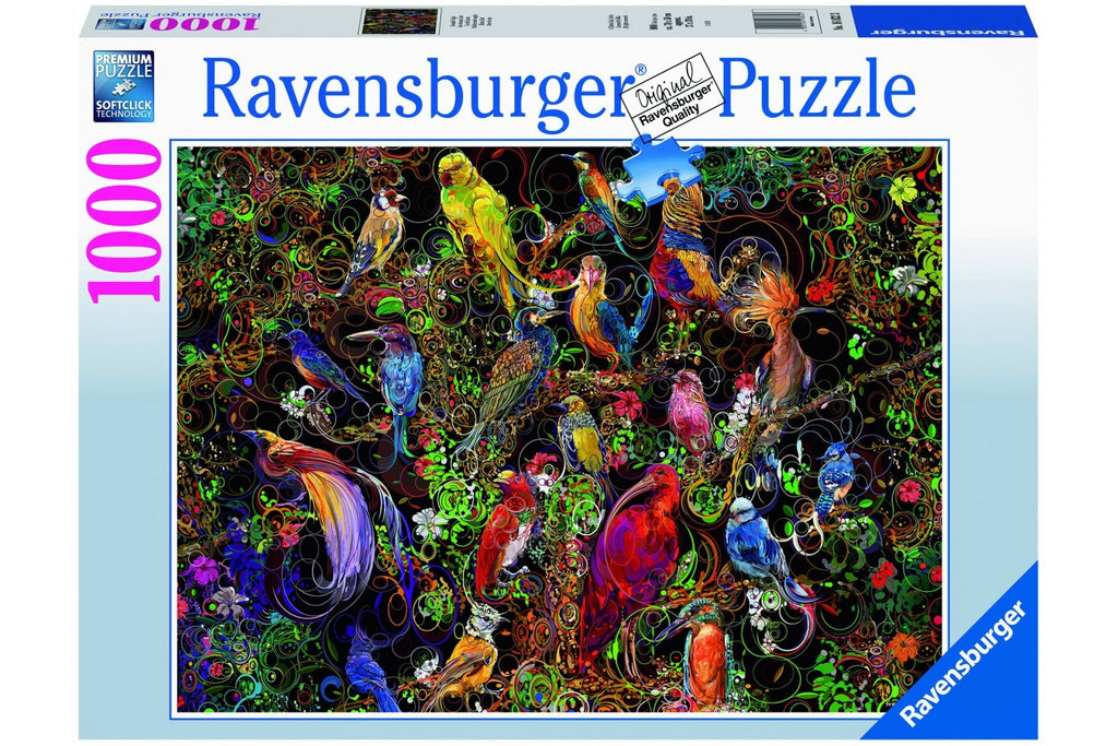 PUZZLE ARTA PASARILOR, 1000 PIESE - RAVENSBURGER (RVSPA16832) - Libelula Vesela - Jucarii