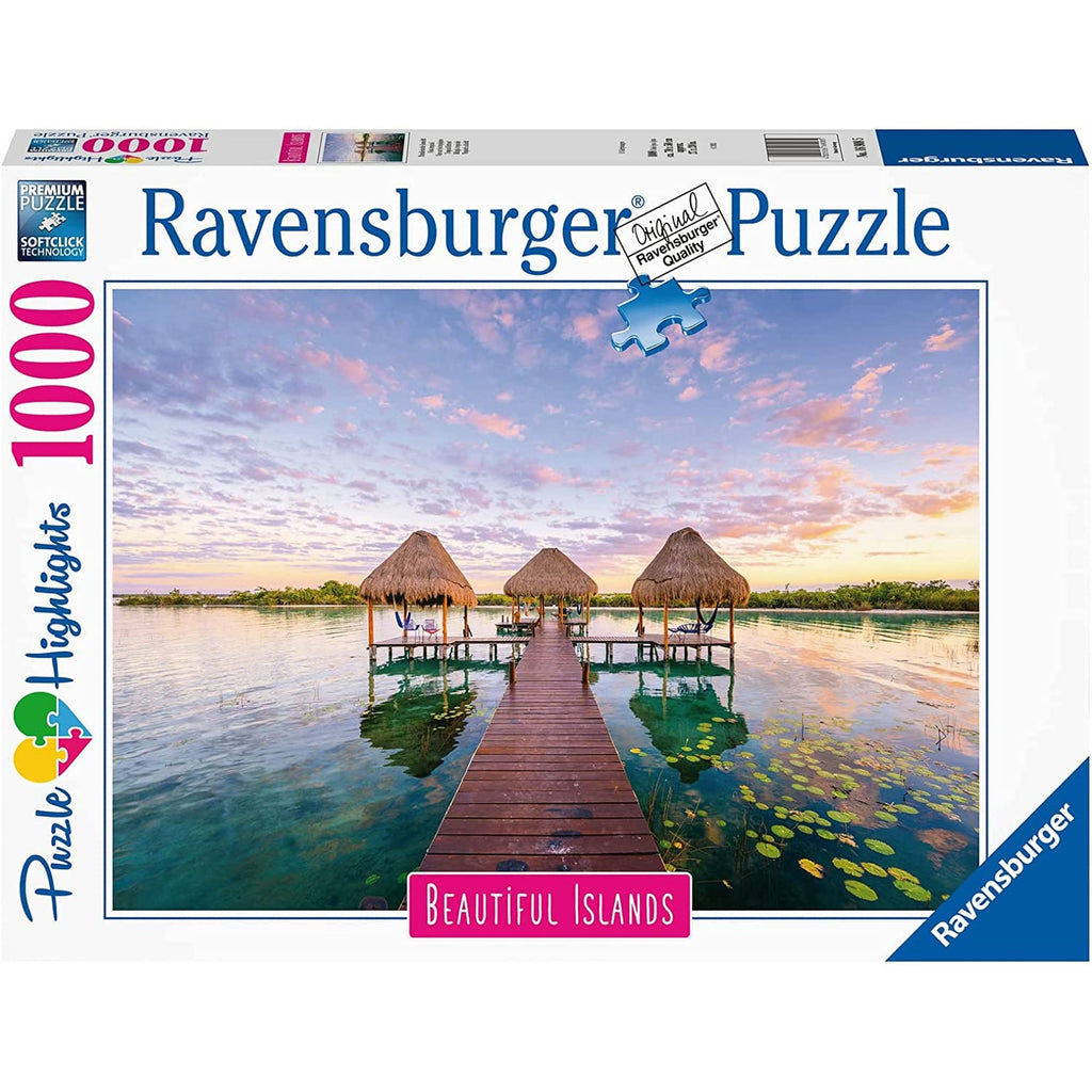 PUZZLE INSULA TROPICALA, 1000 PIESE - RAVENSBURGER (16908) - Libelula Vesela - Jucarii
