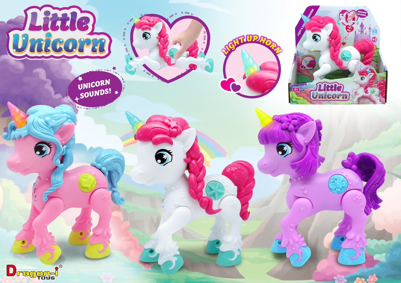 UNICORN JUNIOR CU LUMINI SI SUNETE, MIGHTY MEGASAUR - DRAGON - ITOYS (16970) - Libelula Vesela - Jucarii