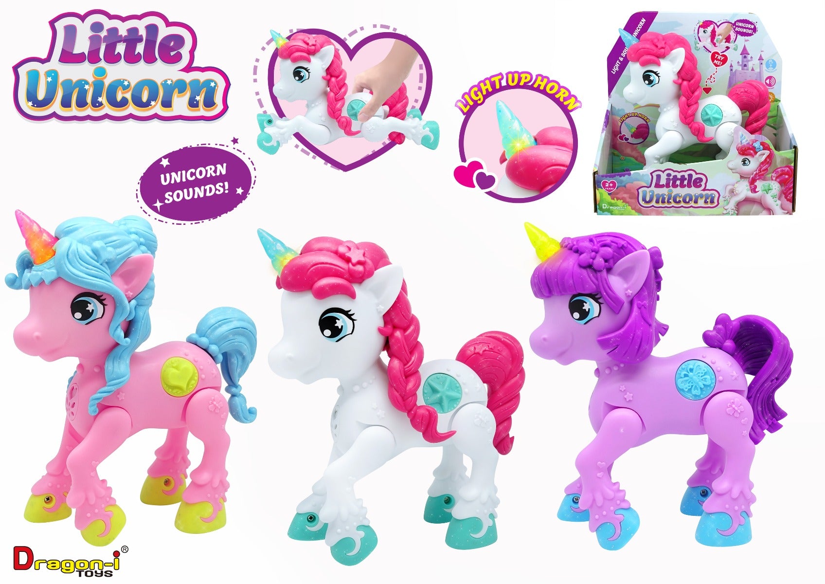 UNICORN JUNIOR CU LUMINI SI SUNETE, MIGHTY MEGASAUR - DRAGON - ITOYS (16970) - Libelula Vesela - Jucarii