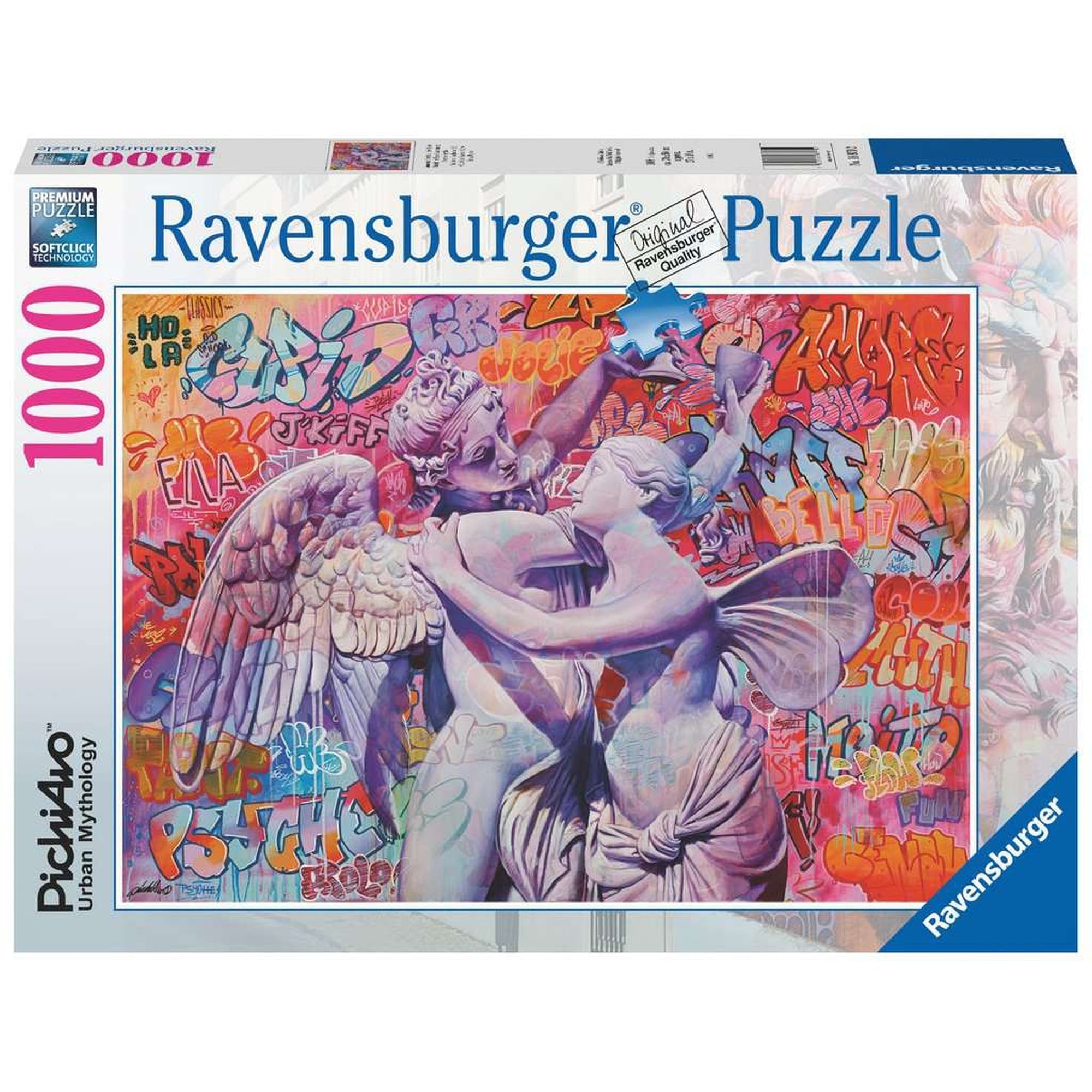 PUZZLE CUPID SI PSYCHE, 1000 PIESE - RAVENSBURGER (RVSPA16970) - Libelula Vesela - Jucarii