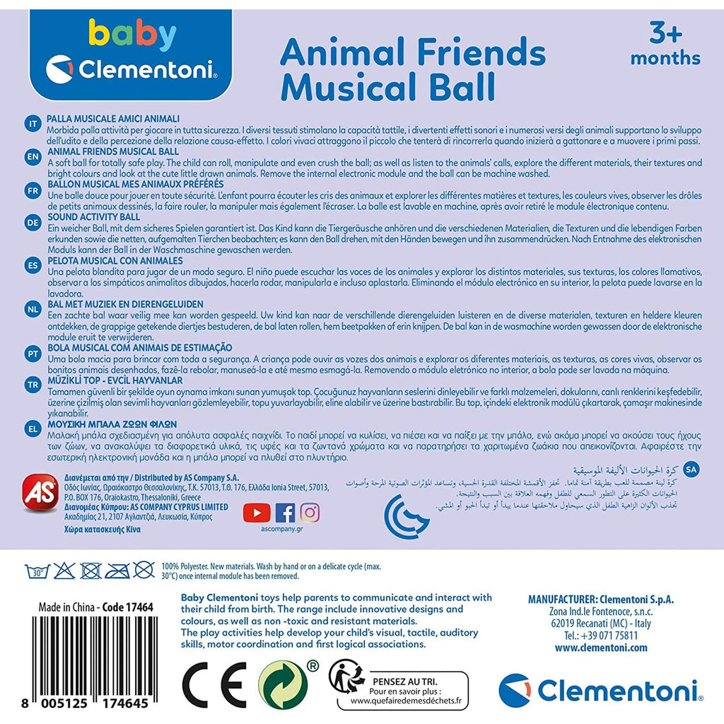 BABY CLEMENTONI - MINGE MUZICALA - CLEMENTONI (CL17464) - Libelula Vesela - Jucarii