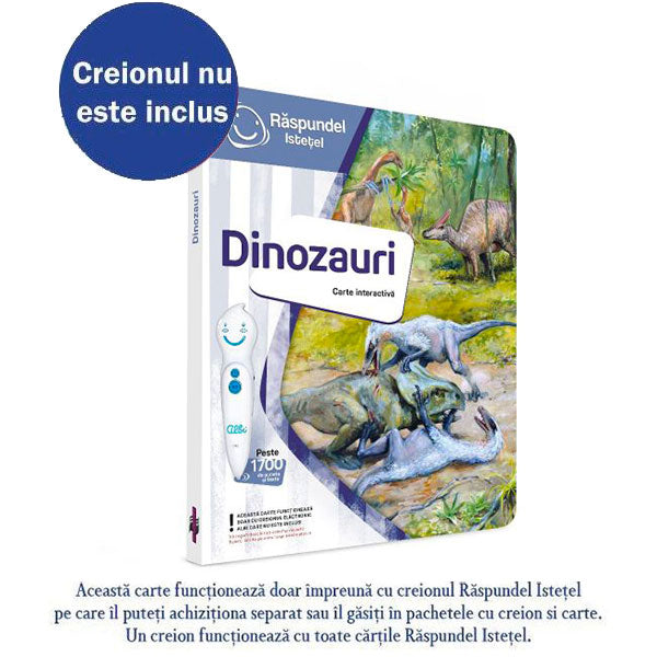 RASPUNDEL ISTETEL, CARTE DINOZAURI - ALBI (19587) - Libelula Vesela - Jucarii