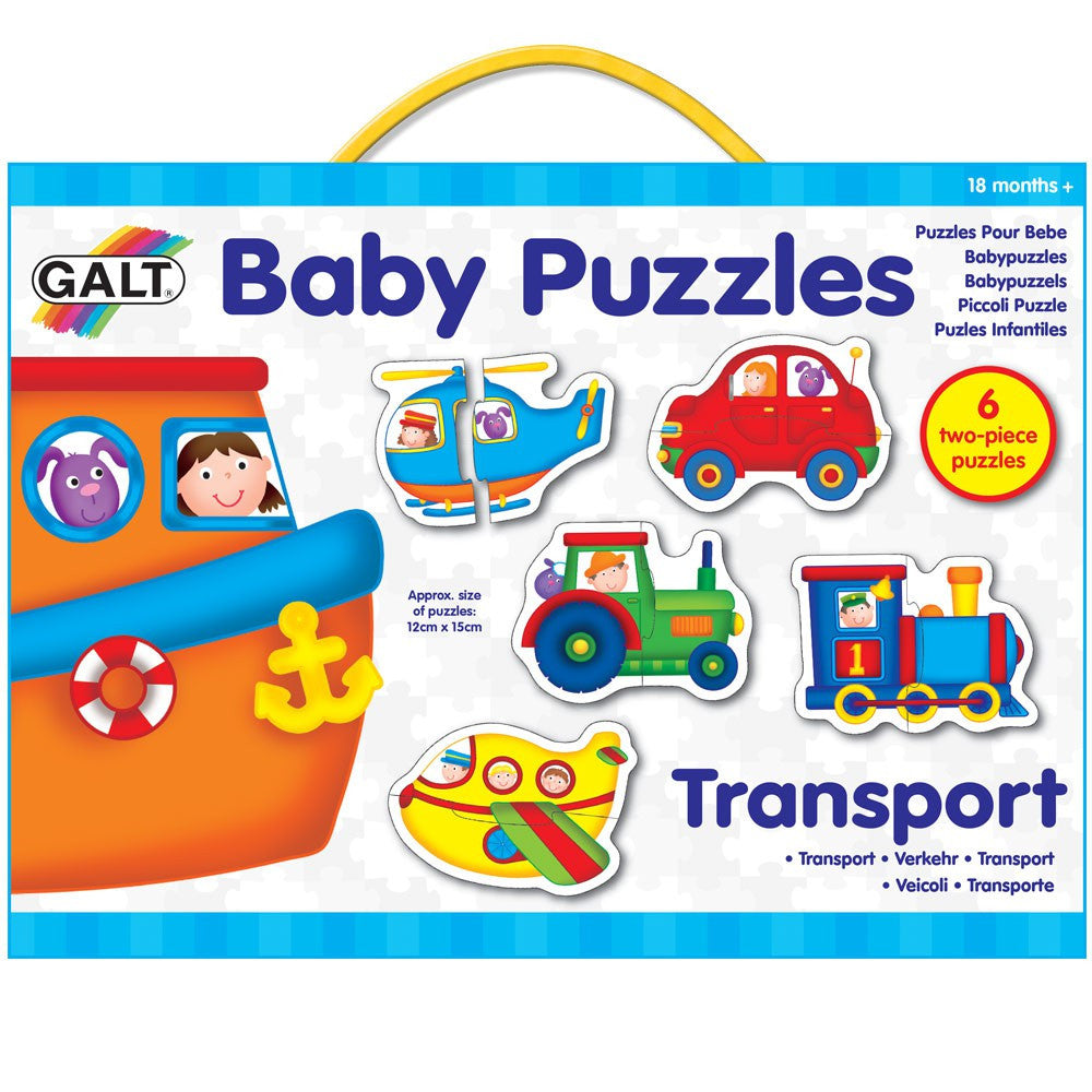 BABY PUZZLES: SET DE 6 PUZZLE-URI TRANSPORT (2 PIESE) (1003037) - Libelula Vesela - Jucarii