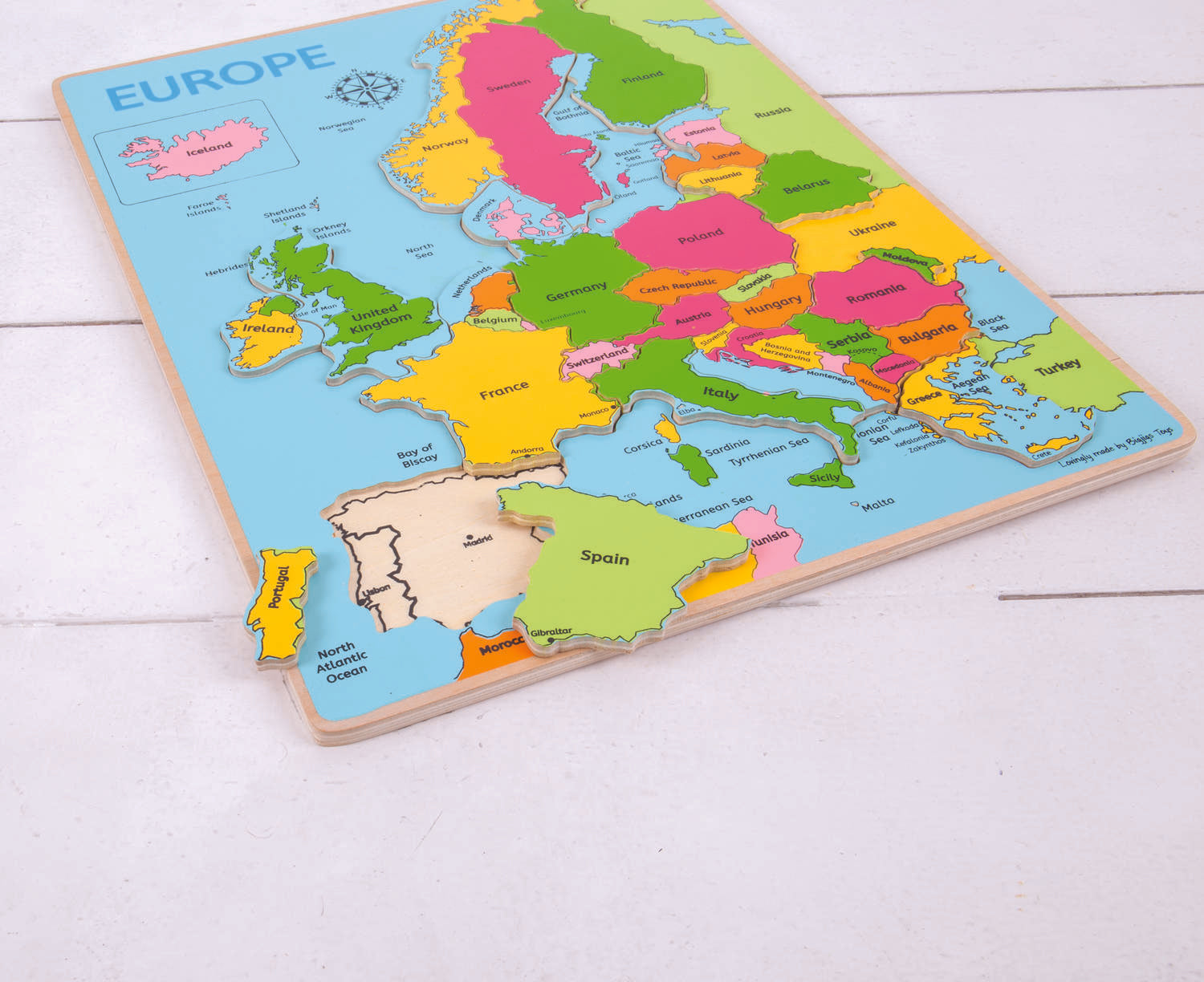 PUZZLE - INCASTRU EUROPA - BIGJIGS (BJ048) Libelula Vesela Jucarii